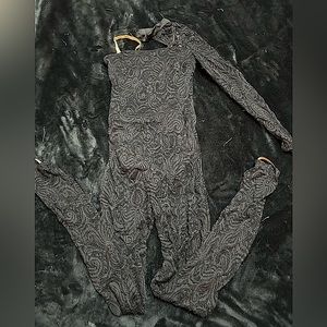 NEW Black Lace Bodysuit Dance Costume